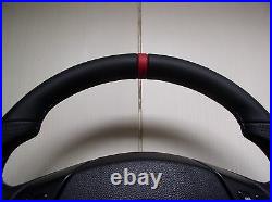 Bmw E90 E91 E84 Nappa Leather Ergonomic Inlays Steering Wheel Flat Bottom Thick