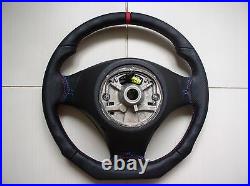 Bmw E90 E91 E84 Nappa Leather Ergonomic Inlays Steering Wheel Flat Bottom Thick