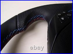 Bmw E90 E91 E84 Nappa Leather Ergonomic Inlays Steering Wheel Flat Bottom Thick