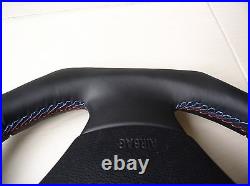 Bmw E90 E91 E84 Nappa Leather Ergonomic Inlays Steering Wheel Flat Bottom Thick