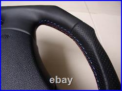 Bmw E90 E91 E84 Nappa Leather Ergonomic Inlays Steering Wheel Flat Bottom Thick