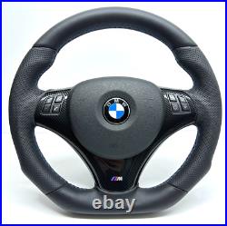 Bmw E90 E92 Steering Wheel Flat Bottom M Sport Shift Paddle Holes Black Stripe