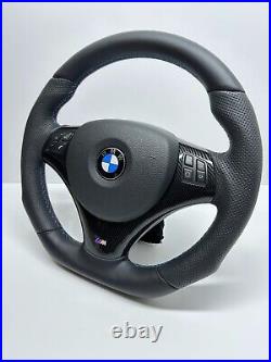 Bmw E90 E92 Steering Wheel Flat Bottom M Sport Shift Paddle Holes Black Stripe