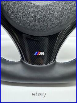 Bmw E90 E92 Steering Wheel Flat Bottom M Sport Shift Paddle Holes Black Stripe