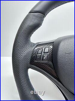 Bmw E90 E92 Steering Wheel Flat Bottom M Sport Shift Paddle Holes Black Stripe