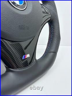 Bmw E90 E92 Steering Wheel Flat Bottom M Sport Shift Paddle Holes Black Stripe