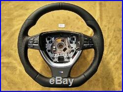 Bmw F07 F10 F01 Nappa Leather Ergonomic Inlays Heated Steering Wheel Flat Thick