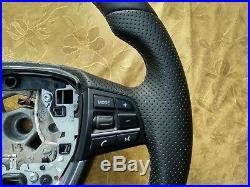 Bmw F07 F10 F01 Nappa Leather Ergonomic Inlays Heated Steering Wheel Flat Thick