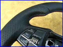 Bmw F07 F10 F01 Nappa Leather Ergonomic Inlays Heated Steering Wheel Flat Thick