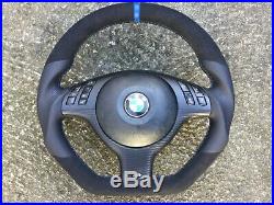 Bmw M3 M5 X5 E39 E46 M Sport New Custom Made Flat Bottom Steering Wheel