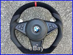 Bmw M5 M6 E60 E61 E63 E64 Paddle LCI New Custom Made Flat Bottom Steering Wheel