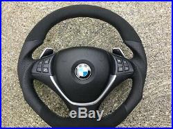 Bmw X5 X6 E70 E71 Sport Dct Paddle New Custom Made Flat Bottom Steering Wheel