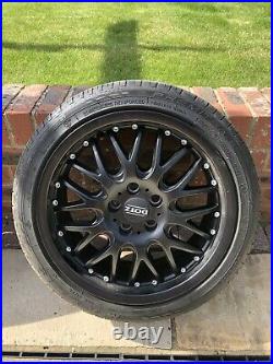 (COLLECTION ONLY) 16 DOTZ MUGELLO BLACK ALLOY WHEELS WithTYRES