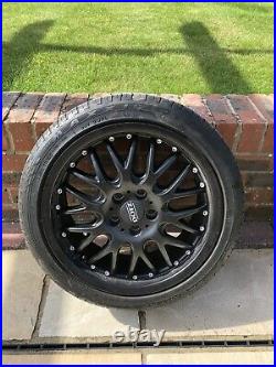 (COLLECTION ONLY) 16 DOTZ MUGELLO BLACK ALLOY WHEELS WithTYRES