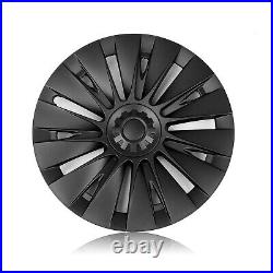 Car 19 Wheel Cover Hubcaps Rim Cover For Tesla Model Y 2020-2023 Matte Black