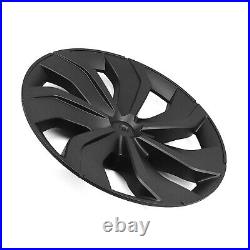 Car 19 Wheel Hubcap Hub Cap Rim Cover For Tesla Model Y 2020-2022 Matte Black