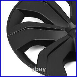 Car 19 Wheel Hubcap Hub Cap Rim Cover For Tesla Model Y 2020-2022 Matte Black