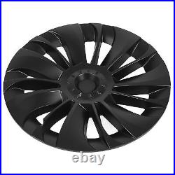 Car 4PCS 19in Wheel Hub Cap Matte Black Cool Sporty Wheel Rim Cover Part For