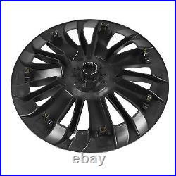 Car 4PCS 19in Wheel Hub Cap Matte Black Cool Sporty Wheel Rim Cover Part For