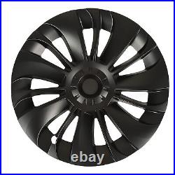 Car 4PCS 19in Wheel Hub Cap Matte Black Cool Sporty Wheel Rim Cover Part For