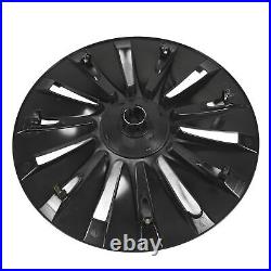 Car 4PCS 19in Wheel Hubcap Matte Black Reduce Wind Resistance Replacement For Te