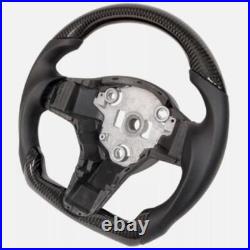 Carbon Fiber Flat Steering Wheel Fit For 2016-2020 Tesla Model 3 Model Y
