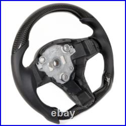 Carbon Fiber Flat Steering Wheel Fit For 2016-2020 Tesla Model 3 Model Y