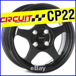 Circuit Performance CP22 15x6.5 4-100 +35 Flat Black Wheels Rims Spoon Style