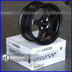 Circuit Performance CP22 15x6.5 4-100 +35 Flat Black Wheels Rims Spoon Style