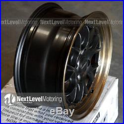 Circuit Performance CP27 15x7 4-100 +35 Flat Black Bronze Lip Wheels (SET OF 4)
