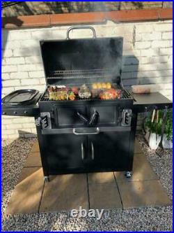 Classic Large 82cm American Grill BBQ Outdoor Smoker Barbecue Charcoal Garden