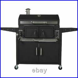 Classic Large 82cm American Grill BBQ Outdoor Smoker Barbecue Charcoal Garden