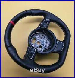 Custom Flat Bottom Steering Wheel Audi A1 S1 A6 C7! Full Leather! R8 Style