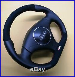 Custom Flat Bottom Steering Wheel For Audi S3 8l 8p Tt 8n Alcantara Leather