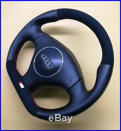 Custom Flat Bottom Steering Wheel For Audi S3 8l 8p Tt 8n Alcantara Leather