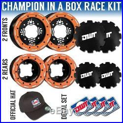 DWT Orange Champion in a Box 10 Front 9 Rear Rims Beadlock Wheels KTM 525 450