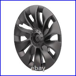 (Dark Grey) Wheel Fully Wrap Rim 4 Pcs 18in Automobile Hubcap Matte Black