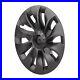 (Dark Grey) Wheel Fully Wrap Rim 4 Pcs 18in Automobile Hubcap Matte Black