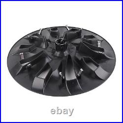 (Dark Grey) Wheel Fully Wrap Rim 4 Pcs 18in Automobile Hubcap Matte Black