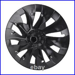 (Dark Grey) Wheel Fully Wrap Rim 4 Pcs 18in Automobile Hubcap Matte Black