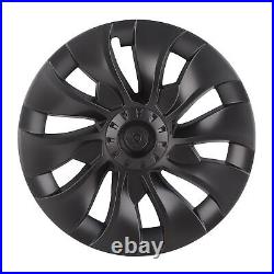 (Dark Grey) Wheel Fully Wrap Rim 4 Pcs 18in Automobile Hubcap Matte Black