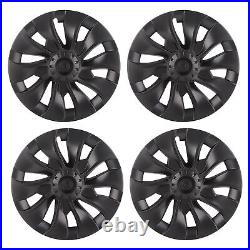 (Dark Grey) Wheel Fully Wrap Rim 4 Pcs 18in Automobile Hubcap Matte Black