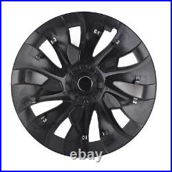 (Dark Grey) Wheel Fully Wrap Rim 4 Pcs 18in Automobile Hubcap Matte Black