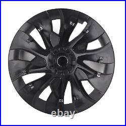 (Dark Grey) Wheel Fully Wrap Rim 4 Pcs 18in Automobile Hubcap Matte Black