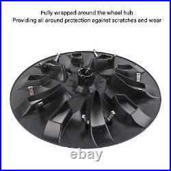 (Dark Grey) Wheel Fully Wrap Rim 4 Pcs 18in Automobile Hubcap Matte Black