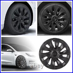 (Dark Grey) Wheel Fully Wrap Rim 4 Pcs 18in Automobile Hubcap Matte Black