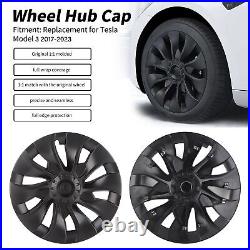 (Dark Grey) Wheel Fully Wrap Rim 4 Pcs 18in Automobile Hubcap Matte Black