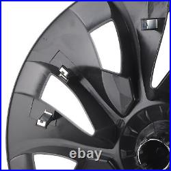 (Dark Grey) Wheel Fully Wrap Rim 4 Pcs 18in Automobile Hubcap Matte Black