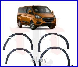 FORD TRANSIT Custom 2018 ABS MATTE BLACK 10 PIECE WHEEL ARCH COVER TRIMS SET