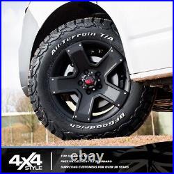 FOR VW AMAROK 5x120 TOMAHAWK OUTLAW 17 WHEELS MATTE BLACK HIFLY 4X4 245/65